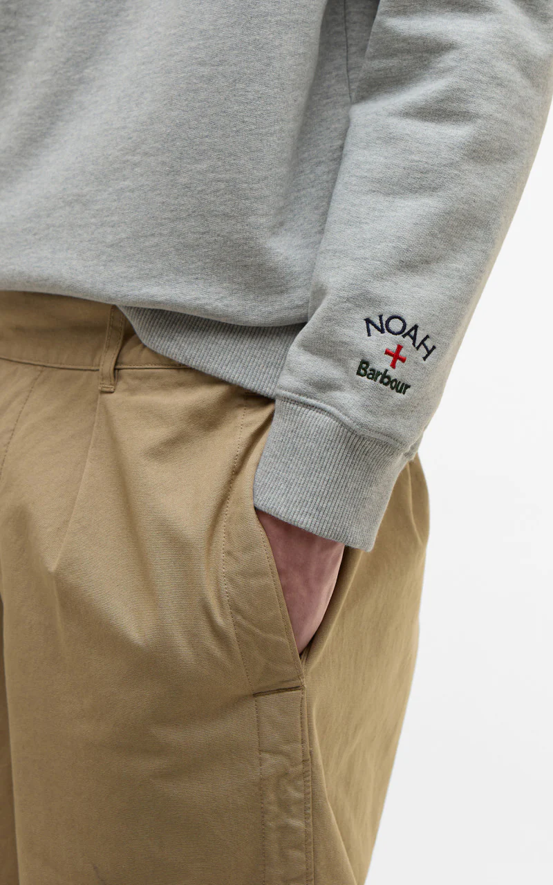 Barbour x NOAH Northeast Sweatshirt Grey Marl - Image 6