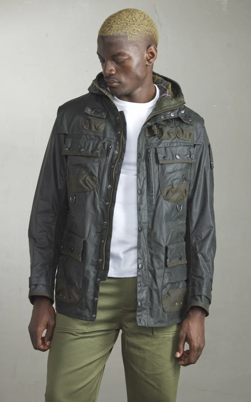 Barbour x To Ki To Military Wax Jacket Sage - Image 4