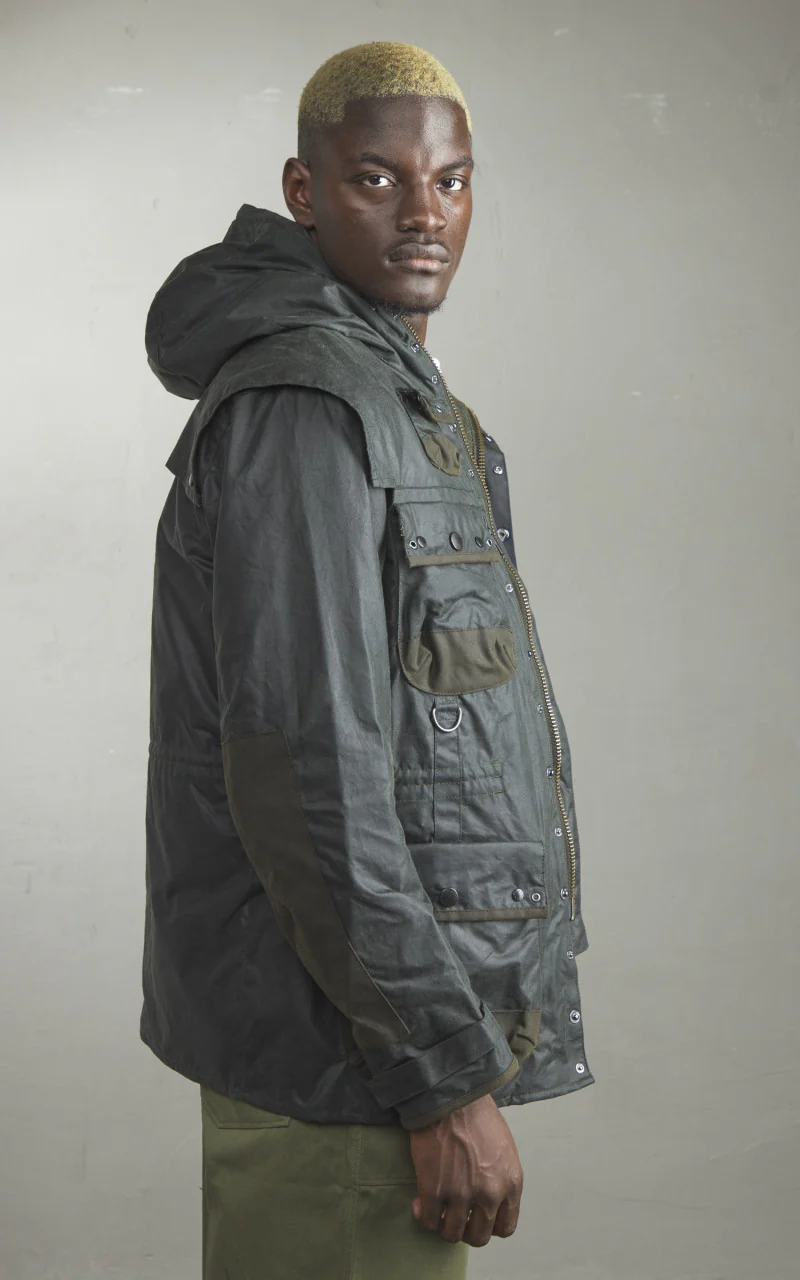 Barbour x To Ki To Military Wax Jacket Sage - Image 9