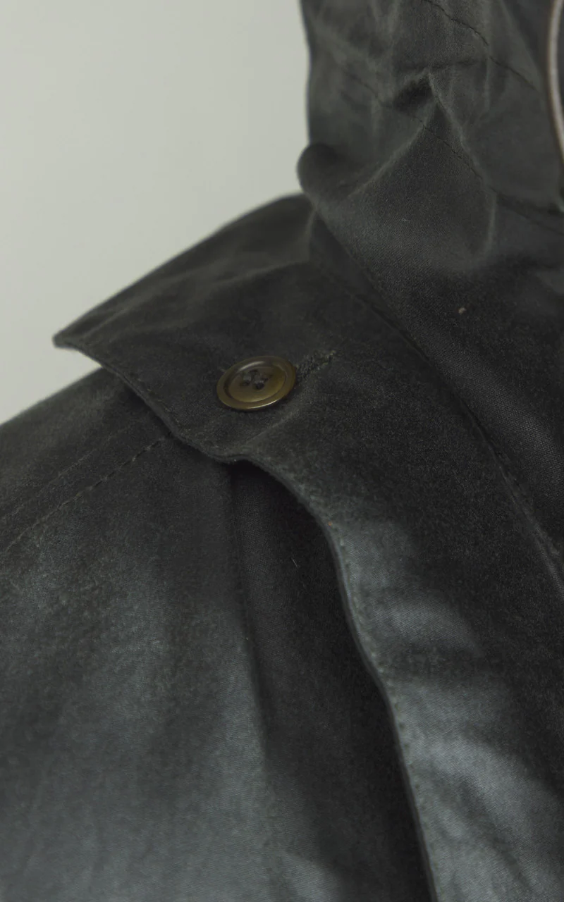Barbour x To Ki To Outland Waxed Jacket Olive - Image 13