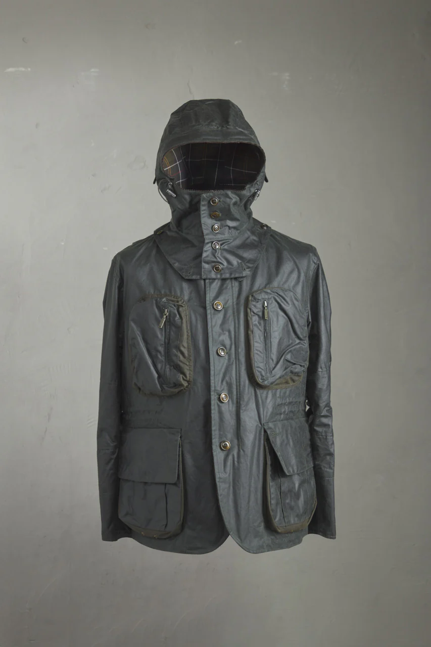 Barbour x To Ki To Outland Waxed Jacket Olive - Image 5