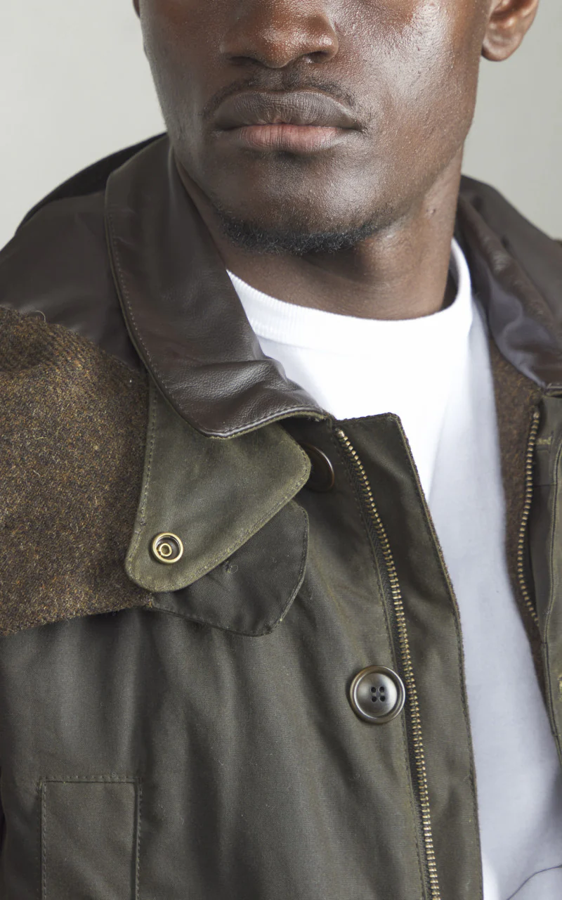 Barbour x To Ki To Shoreman Waxed Jacket Olive - Image 3