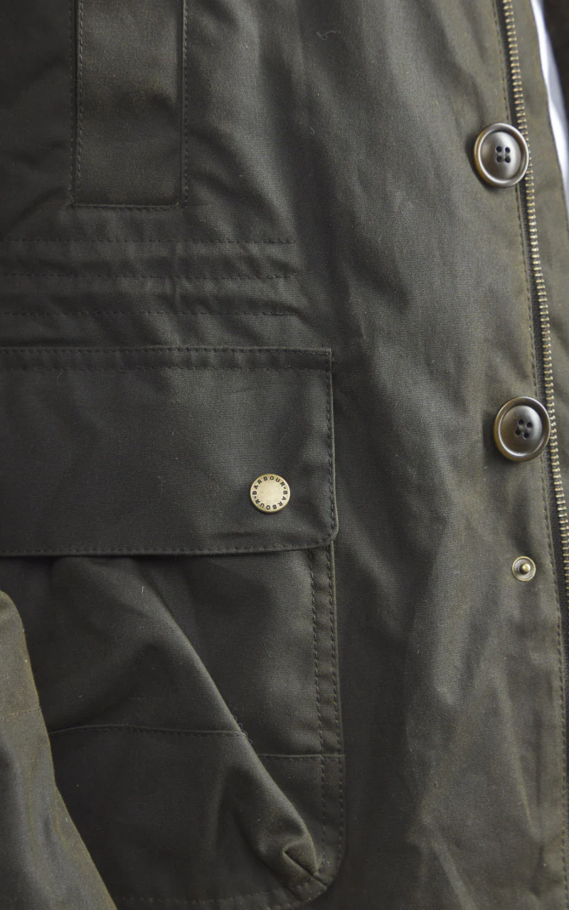 Barbour x To Ki To Shoreman Waxed Jacket Olive - Image 8