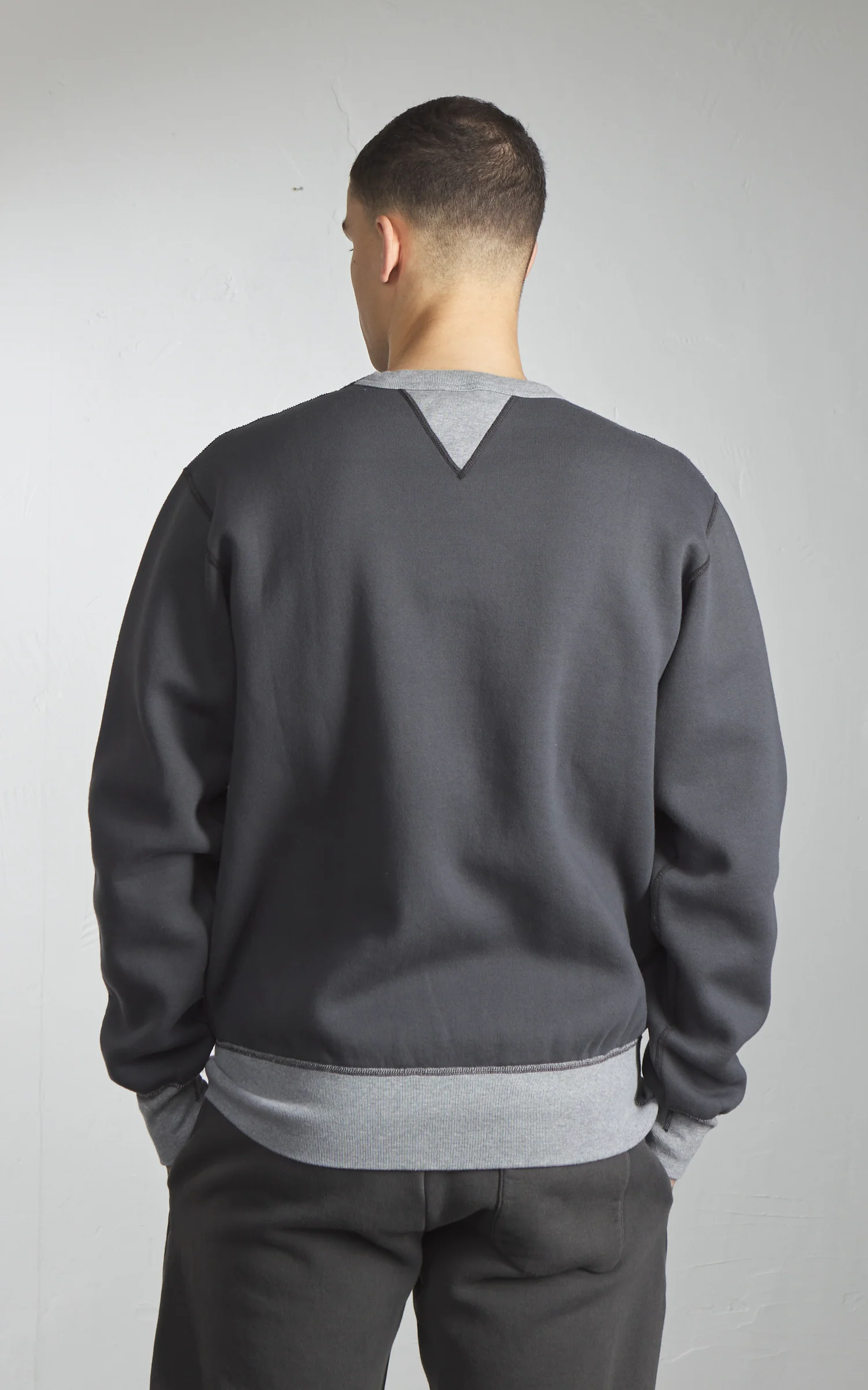 Barns Outfitters BR-3300 Cozun Switching Rib Sweatshirt Black - Image 6