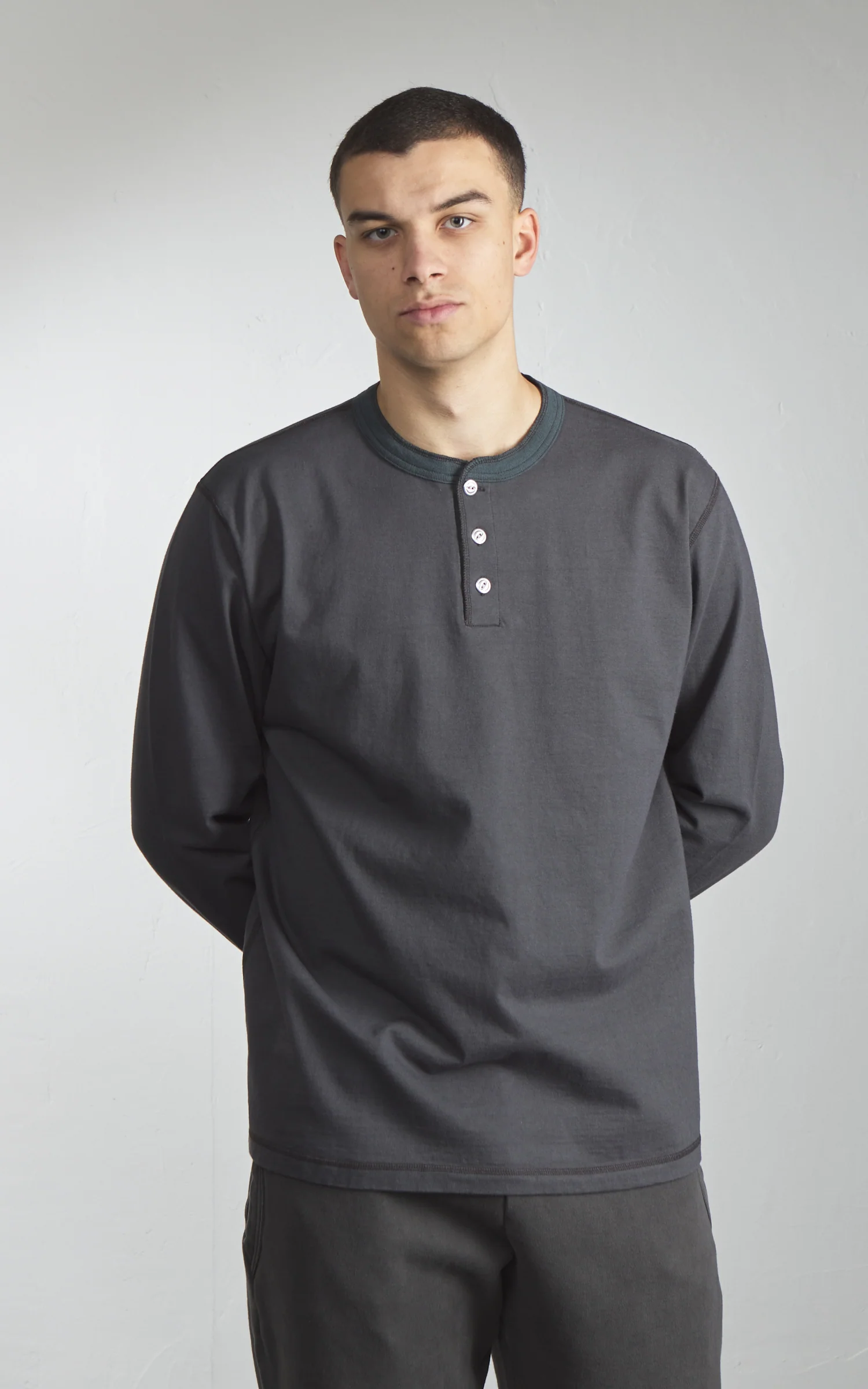 Barns Outfitters BR-3044BSP Cozun Longsleeve Henley Black - Image 4