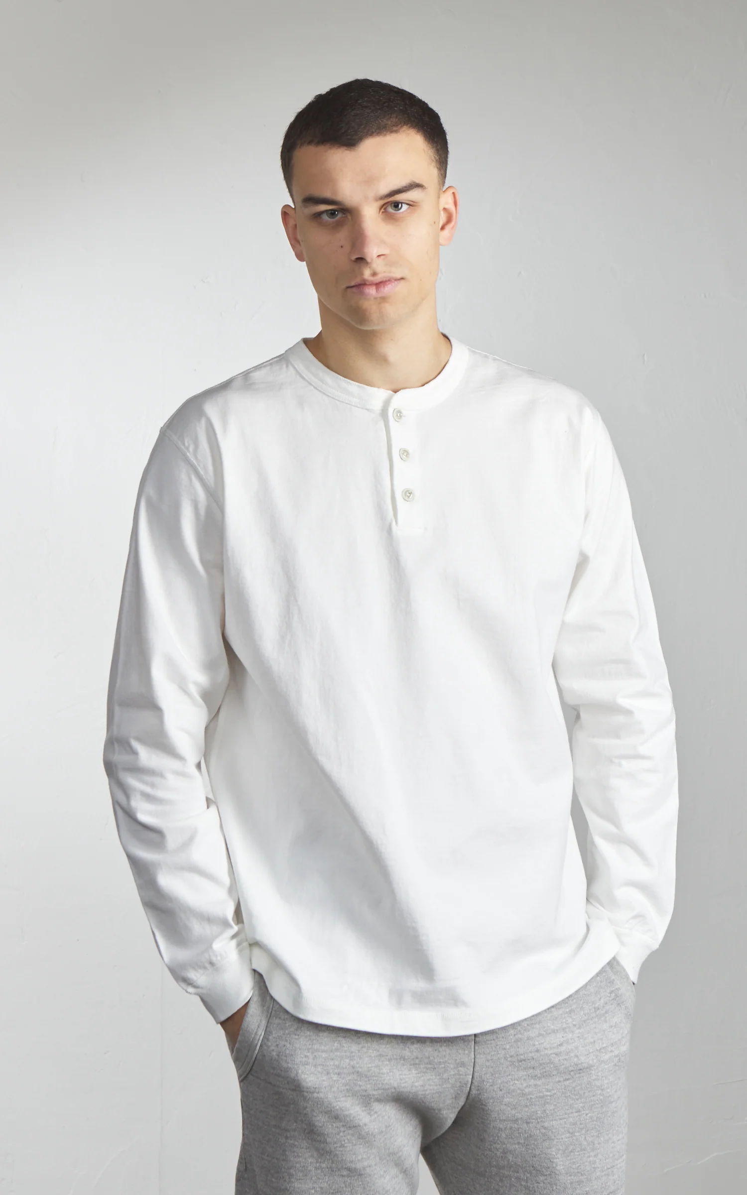Barns Outfitters BR-3044BSP Cozun Longsleeve Henley Natural - Image 4
