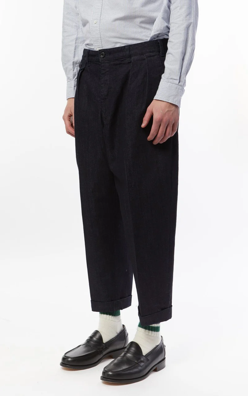 Beams Plus 2 Pleats Denim Indigo - Image 5