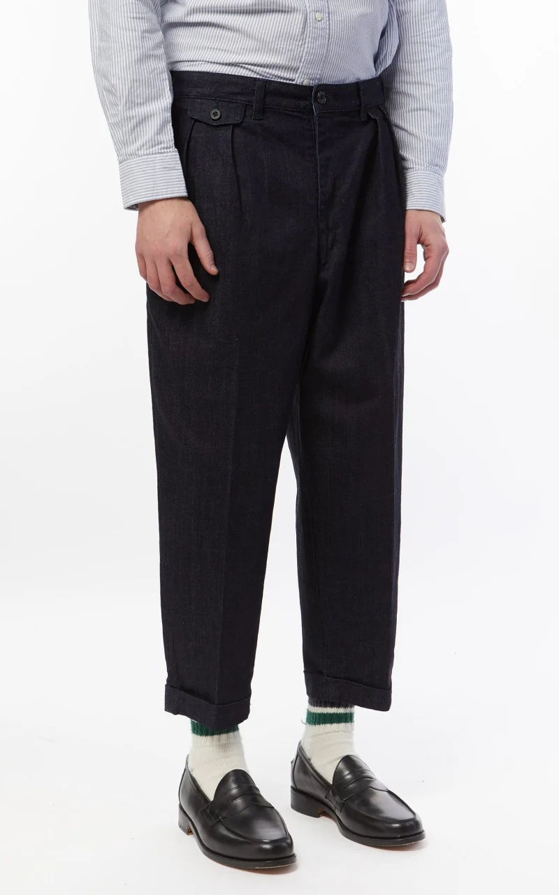 Beams Plus 2 Pleats Denim Indigo - Image 6