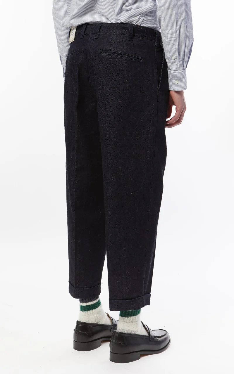 Beams Plus 2 Pleats Denim Indigo - Image 7