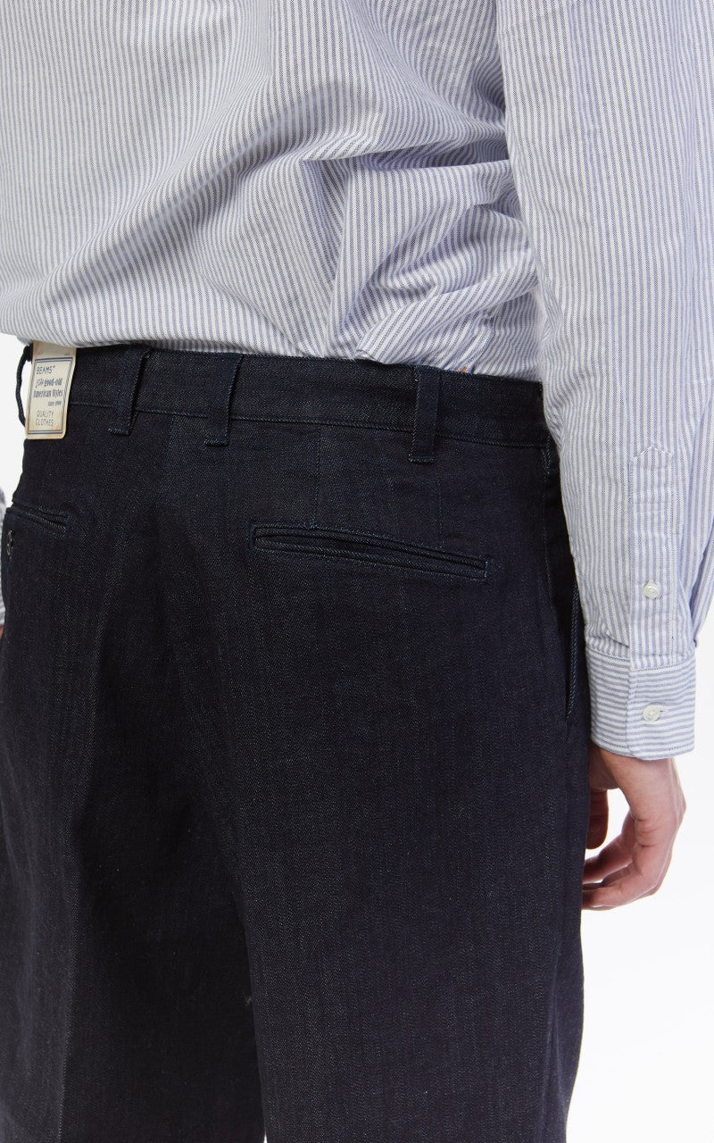 Beams Plus 2 Pleats Denim Indigo - Image 8