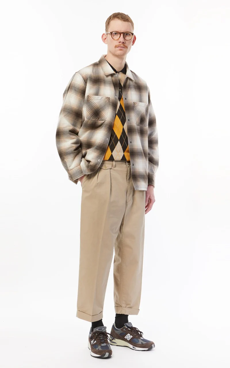 Beams Plus 2 Pleats Twill Chino Khaki - Image 4