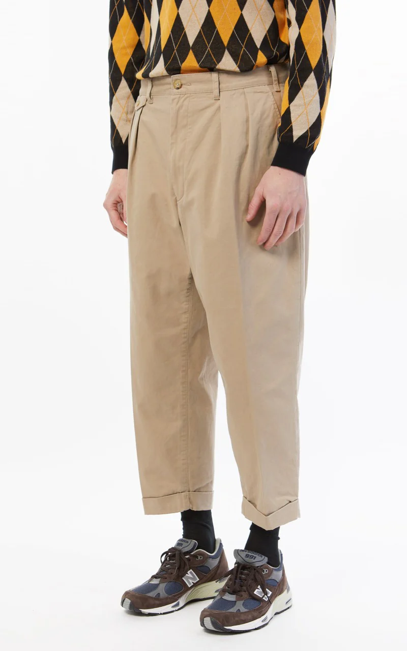 Beams Plus 2 Pleats Twill Chino Khaki - Image 5