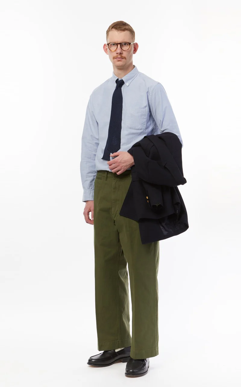 Beams Plus B.D. Oxford Shirt Blue - Image 3