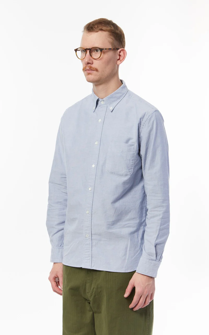 Beams Plus B.D. Oxford Shirt Blue - Image 5