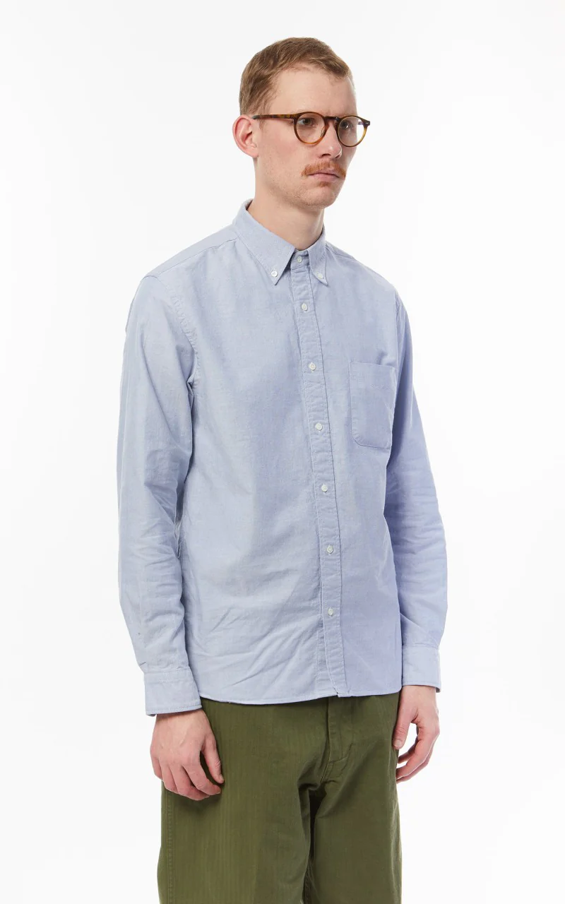 Beams Plus B.D. Oxford Shirt Blue - Image 6