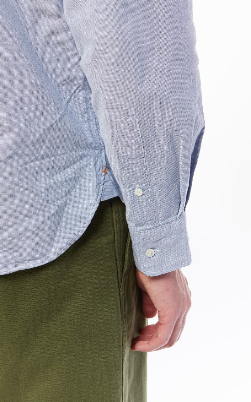 Beams Plus B.D. Oxford Shirt Blue - Image 8
