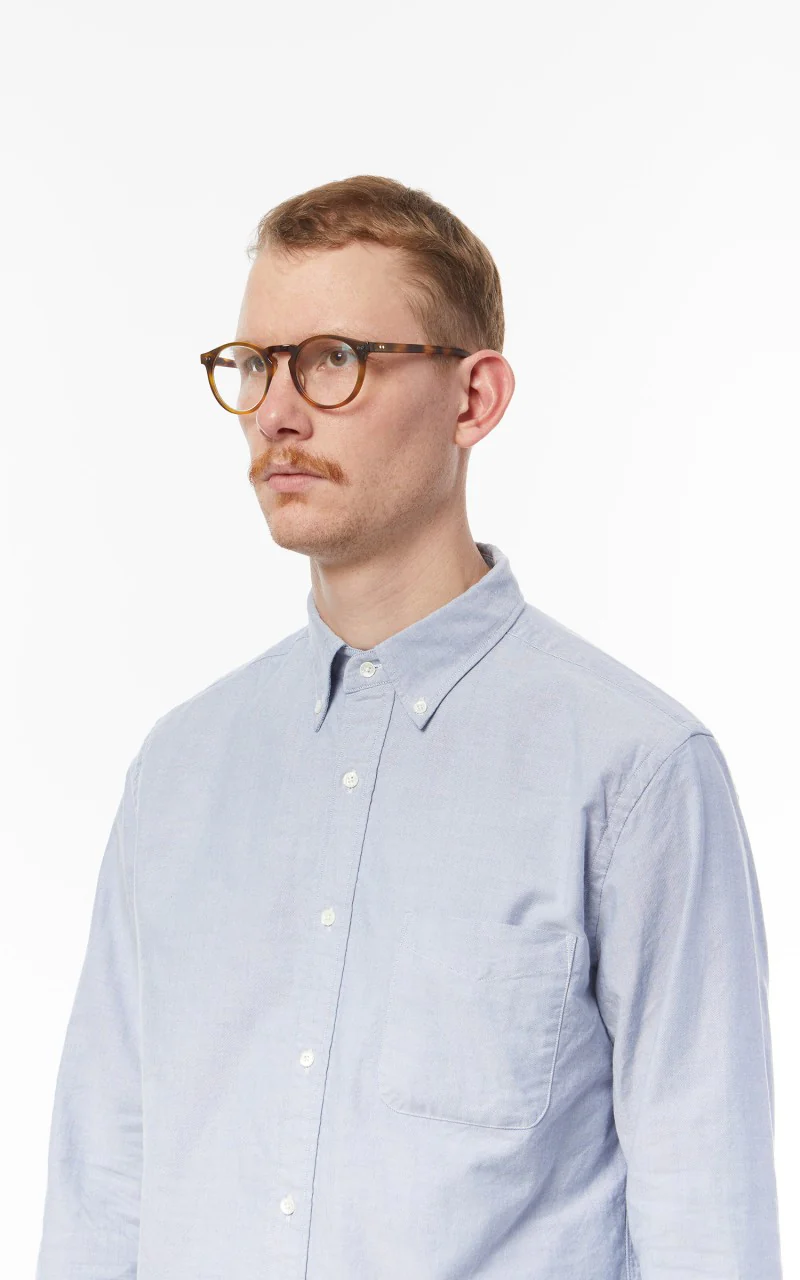 Beams Plus B.D. Oxford Shirt Blue - Image 9