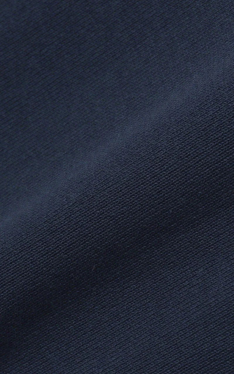 Beams Plus Cotton Knit Solid Polo Shirt Navy - Image 3