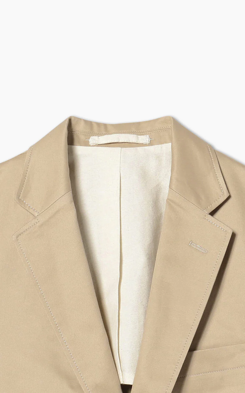 Beams Plus Cotton Twill 3-Button Jacket Beige - Image 3