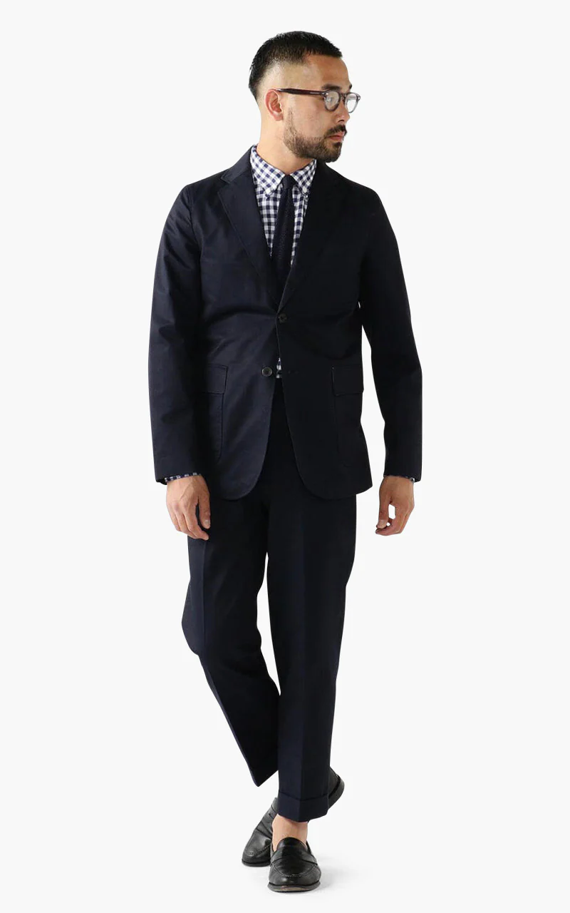 Beams Plus Cotton Twill 3-Button Jacket Navy - Image 2