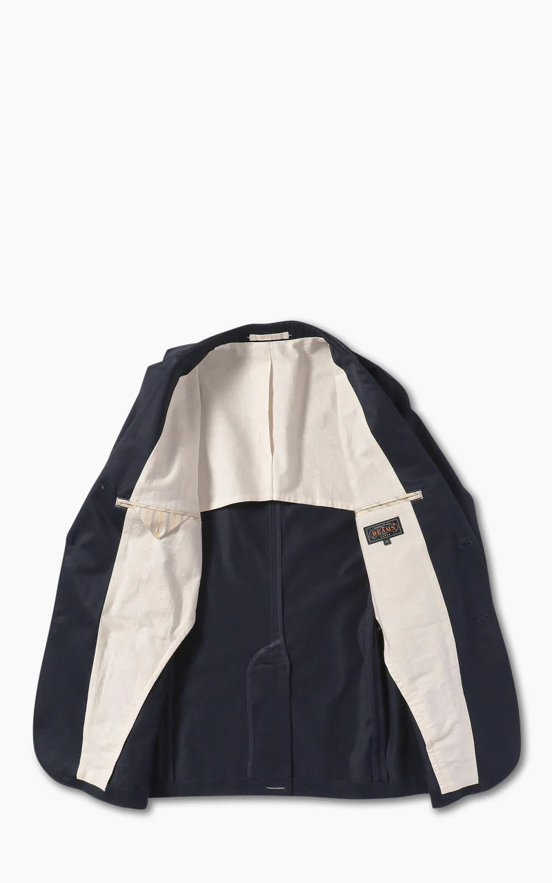 Beams Plus Cotton Twill 3-Button Jacket Navy - Image 3