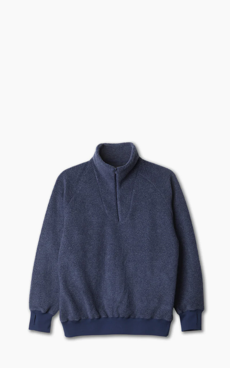 Beams Plus MIL Half Zip Fleece Navy - Image 3