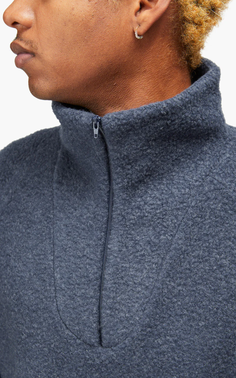 Beams Plus MIL Half Zip Fleece Navy - Image 8