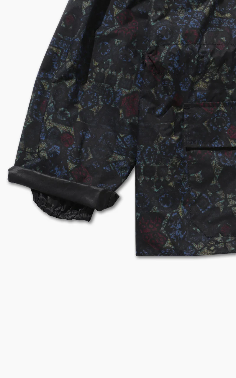 Beams Plus Nylon Batik Print Eurosport Anorak Navy - Image 7