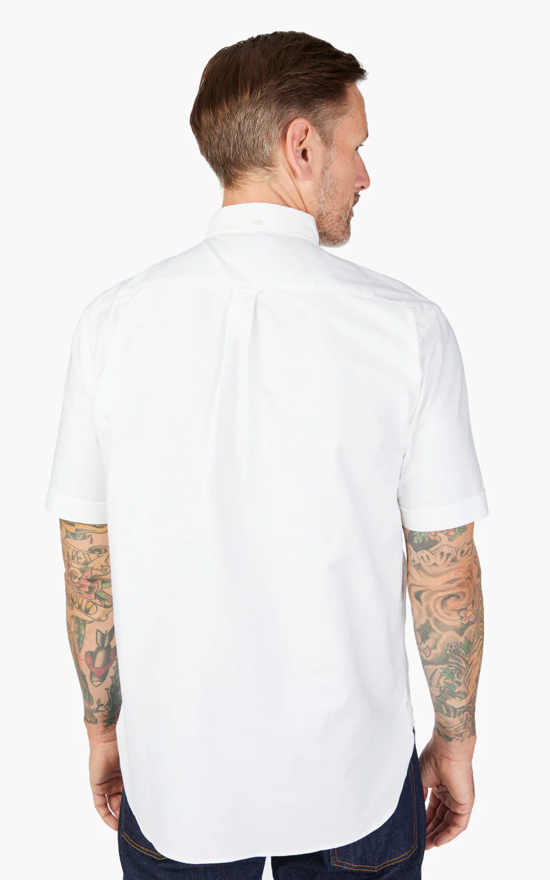 Beams Plus Oxford Pullover Button Down Shirt White - Image 6