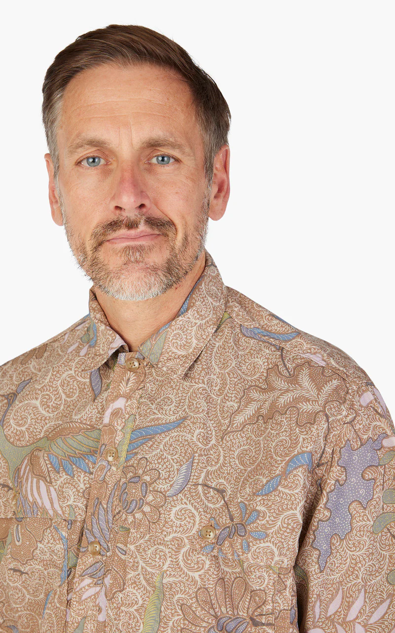 Beams Plus Short Sleeve Adventure Shirt II Beige - Image 6