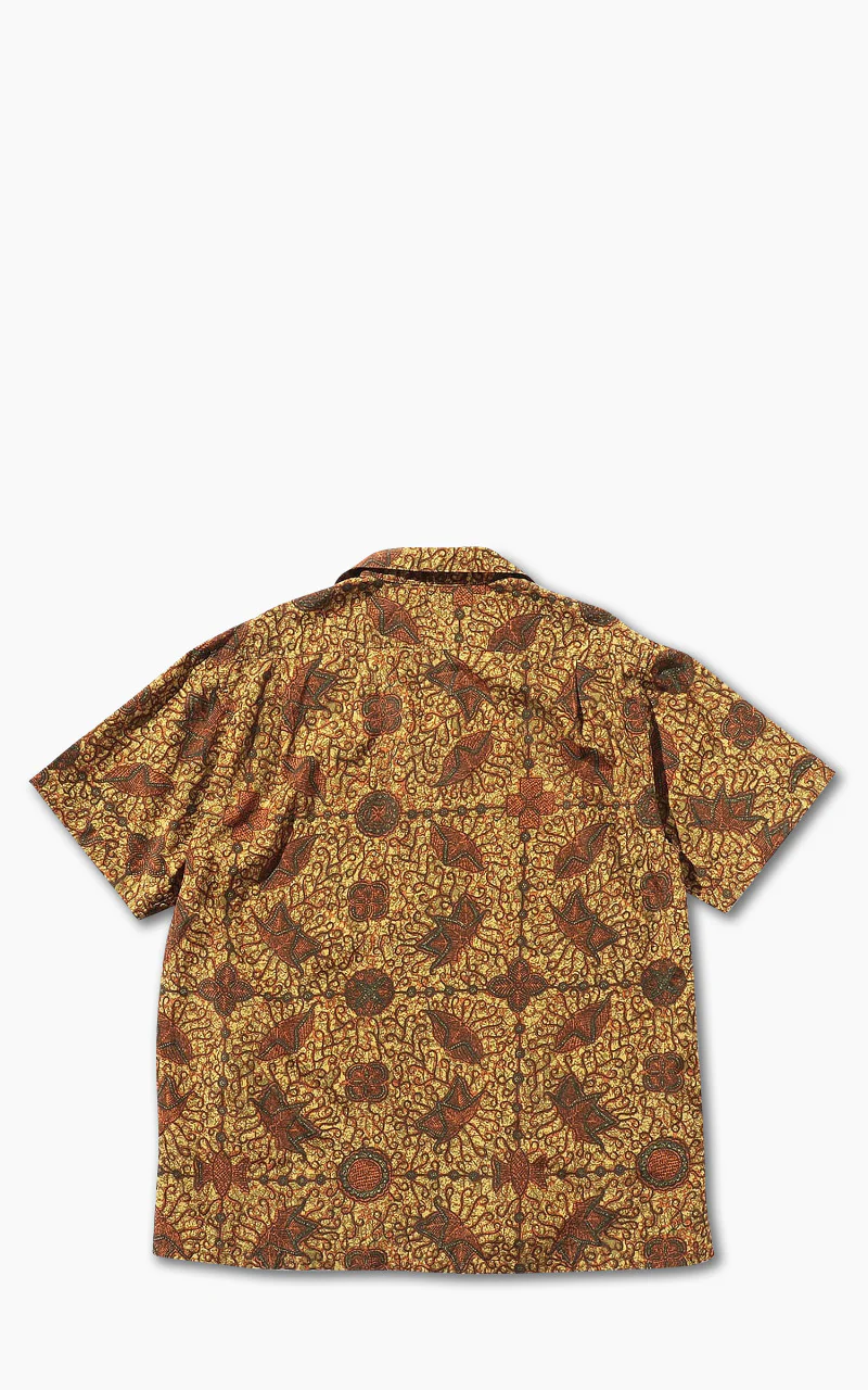 Beams Plus Short Sleeve Batik Print Beach Shirt Brown - Image 3