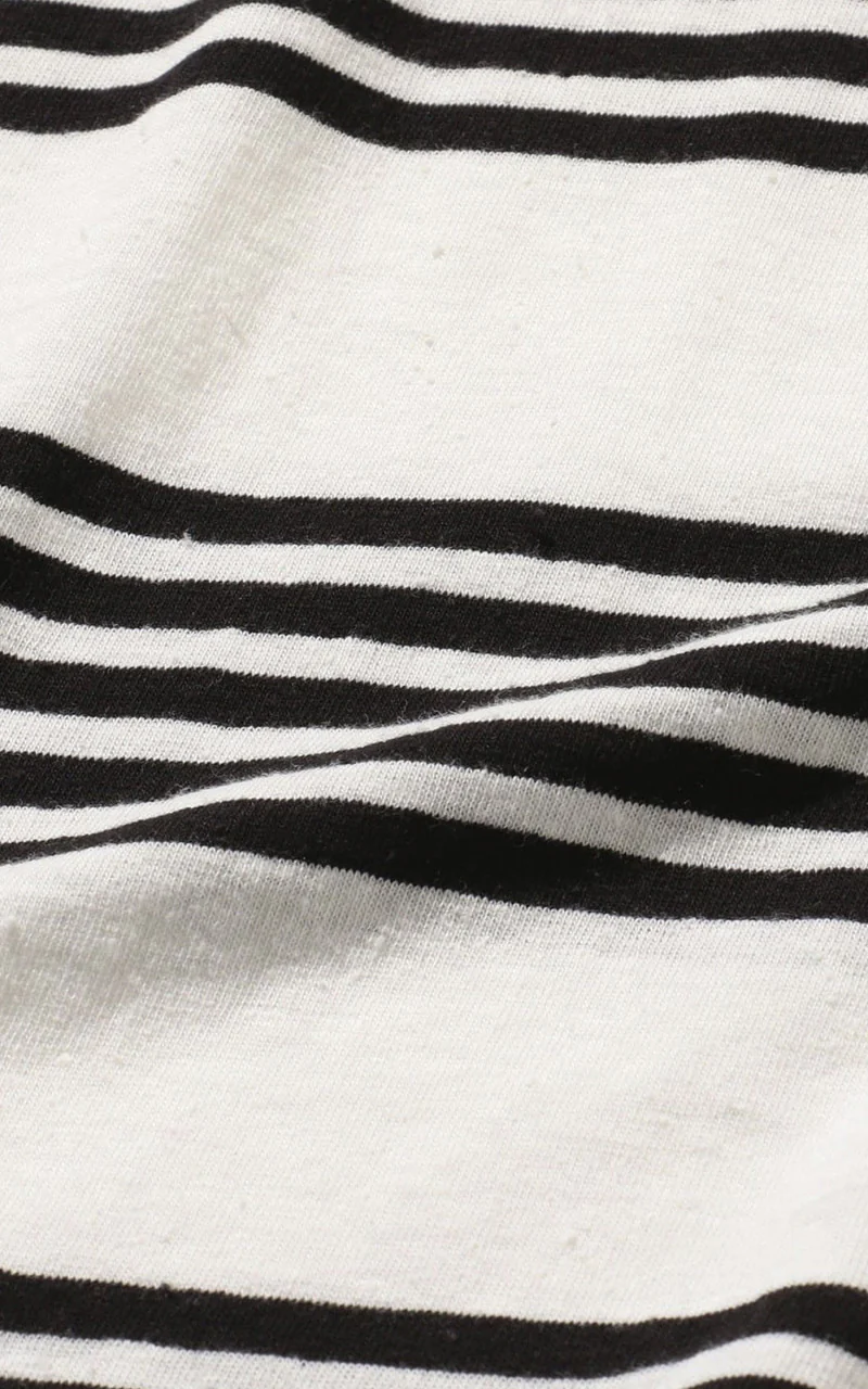 Beams Plus Stripe Pocket T-Shirt Off White - Image 10