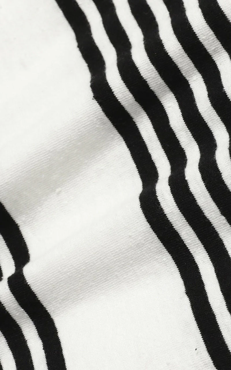 Beams Plus Stripe Pocket T-Shirt Off White - Image 11