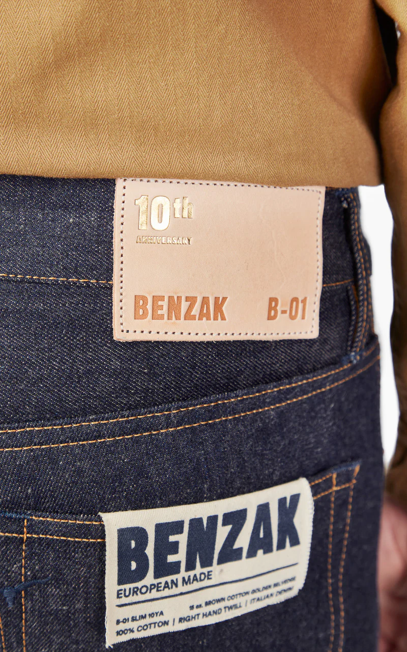 Benzak B-01 Slim Brown Cotton Golden Selvedge 15oz '10-Year Anniversary' - Image 14