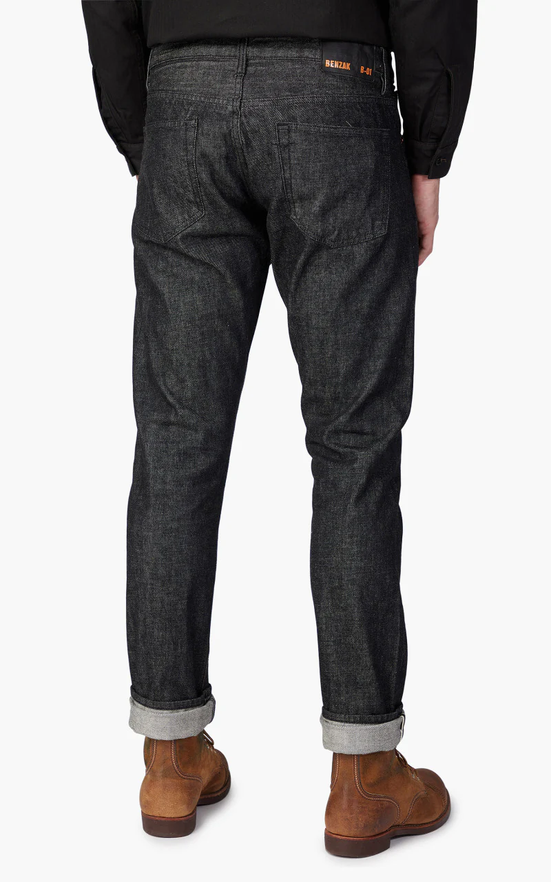 Benzak B-01 Slim Colour Denim Black Selvedge 14oz - Image 6