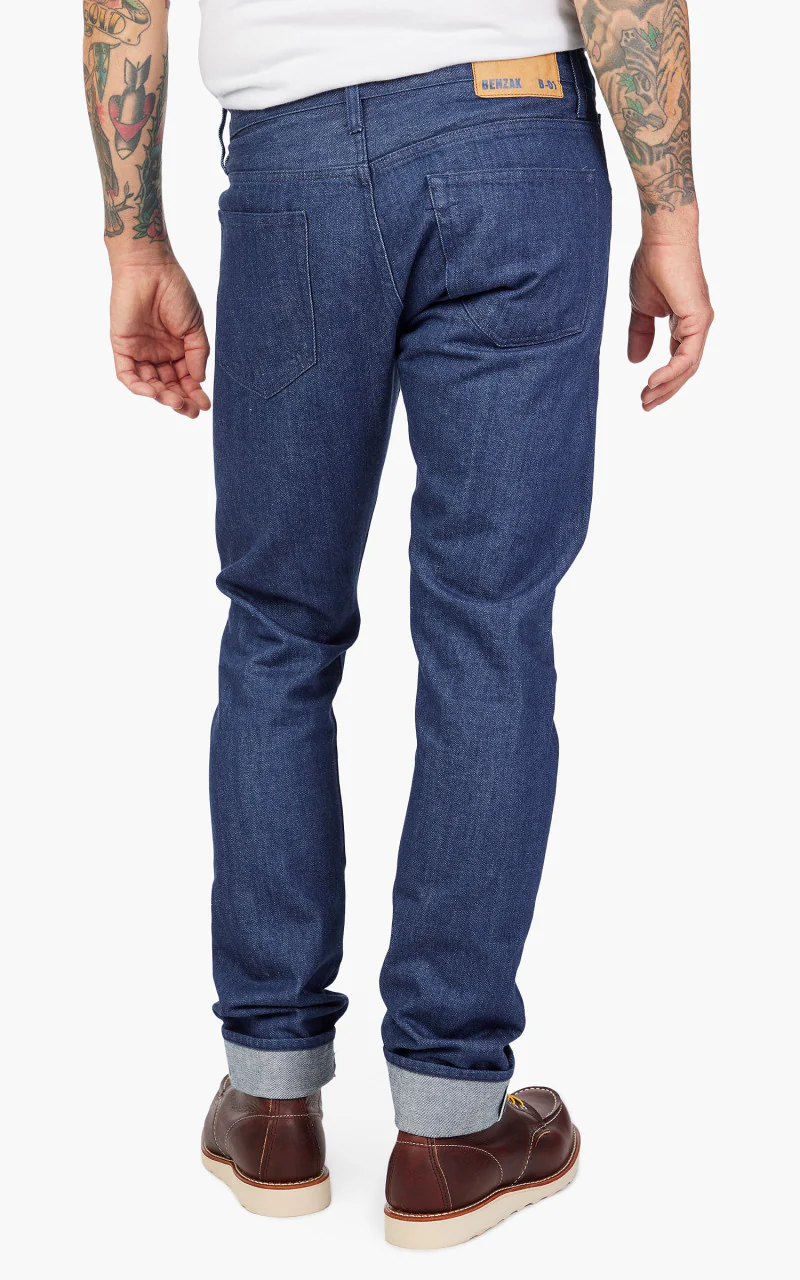 Benzak B-01 Slim Selvedge Colour Denim Blue 14oz - Image 6