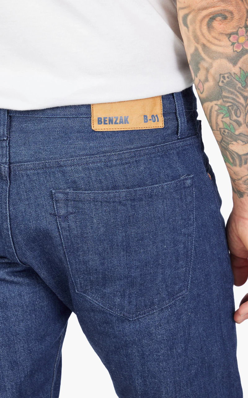 Benzak B-01 Slim Selvedge Colour Denim Blue 14oz - Image 7