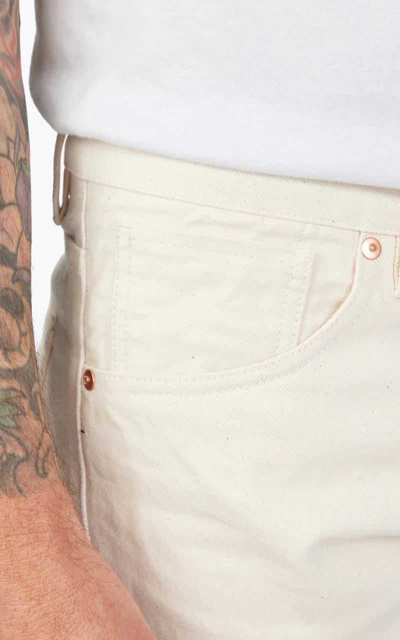 Benzak B-01 Slim Selvedge Colour Denim Ecru 14oz - Image 5