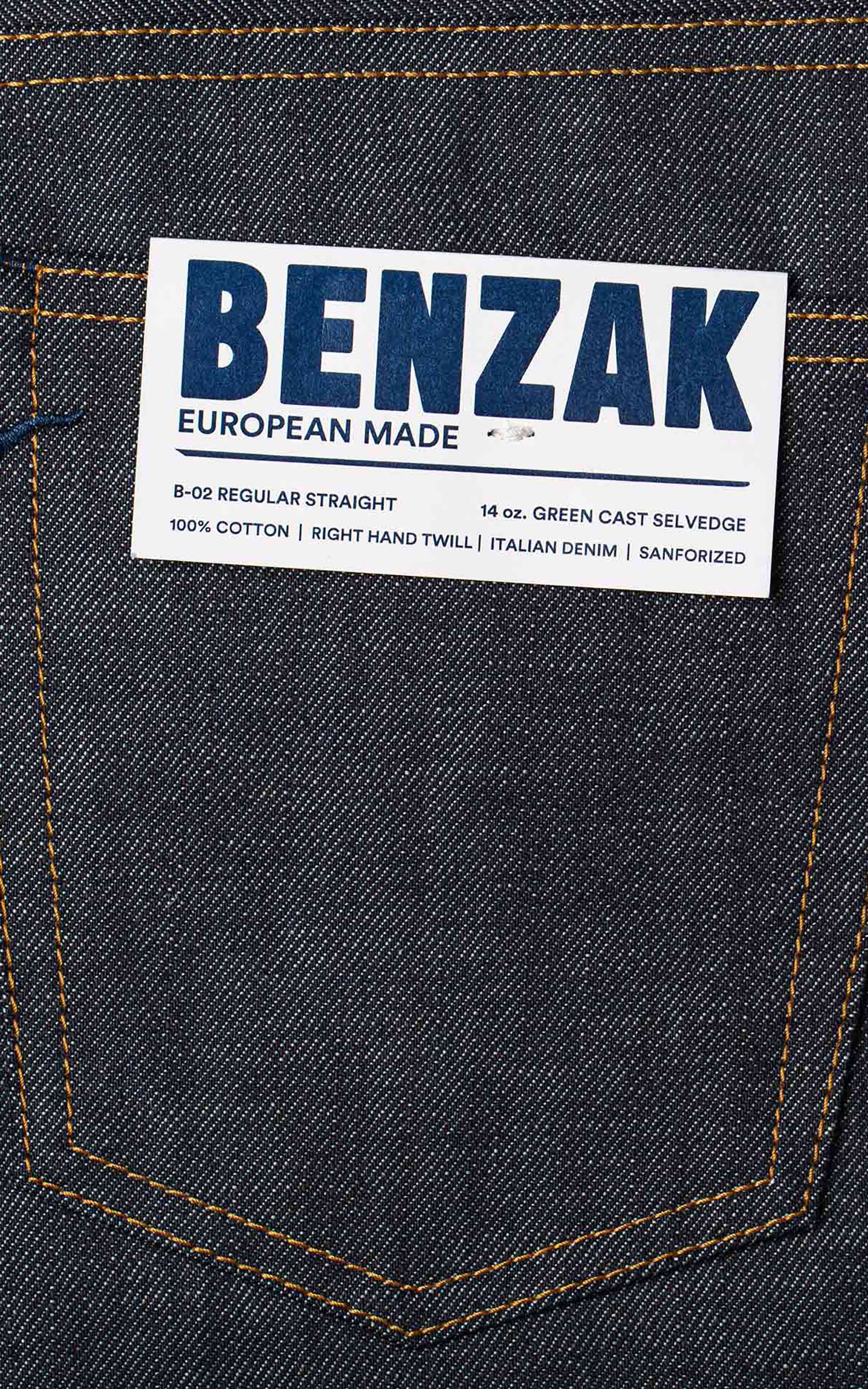Benzak B-02 Regular Straight Green Cast Selvedge Indigo 14oz - Image 14