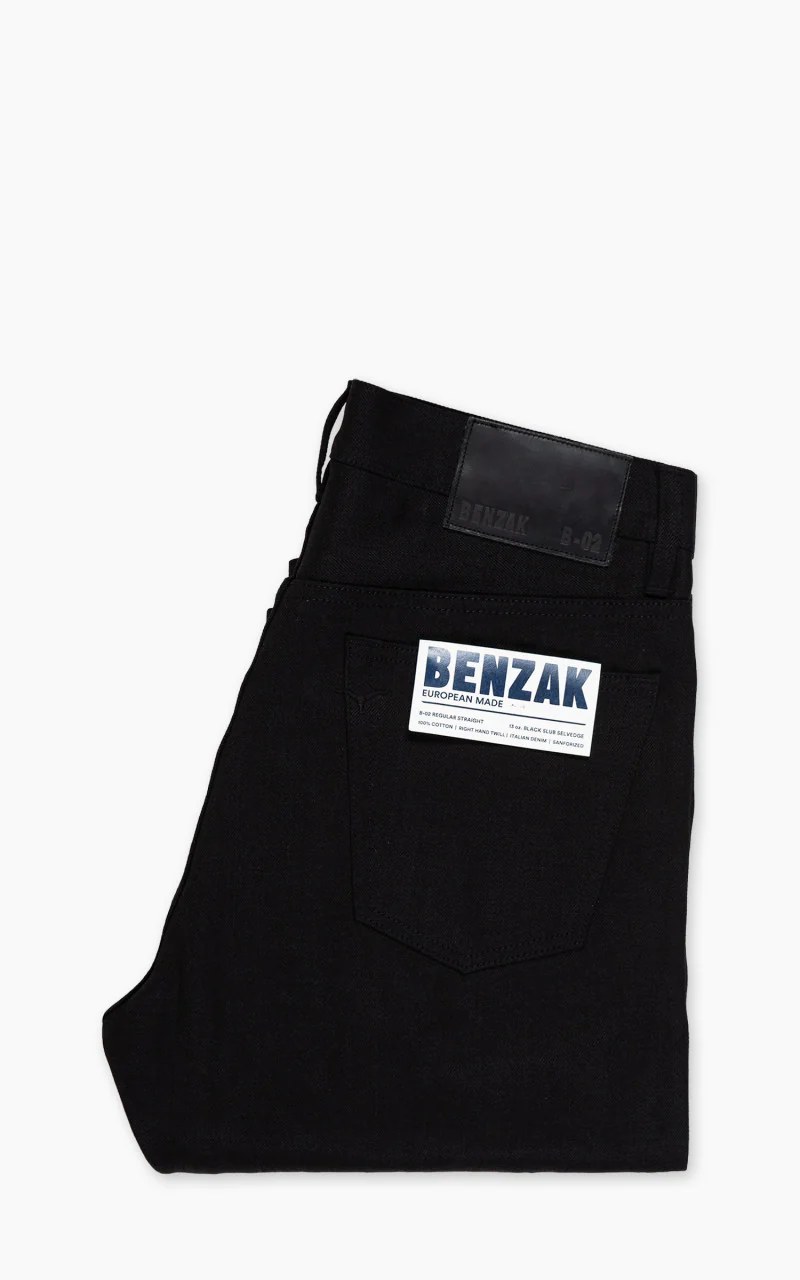 Benzak B-02 Straight Black Slub Selvedge Black 13oz - Image 3