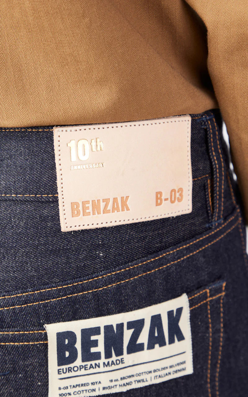 Benzak B-03 Tapered Brown Cotton Golden Selvedge 15oz '10-Year Anniversary' - Image 14