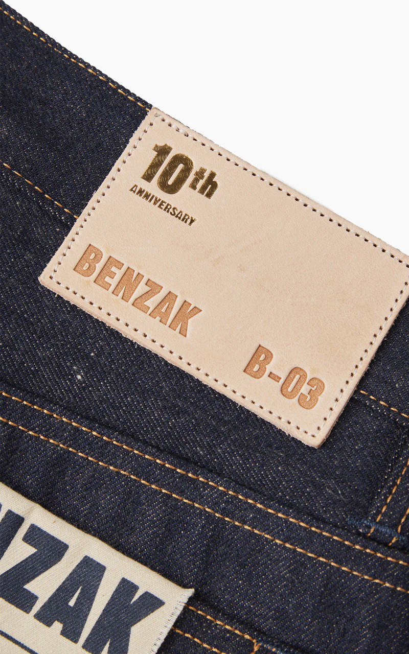 Benzak B-03 Tapered Brown Cotton Golden Selvedge 15oz '10-Year Anniversary' - Image 6