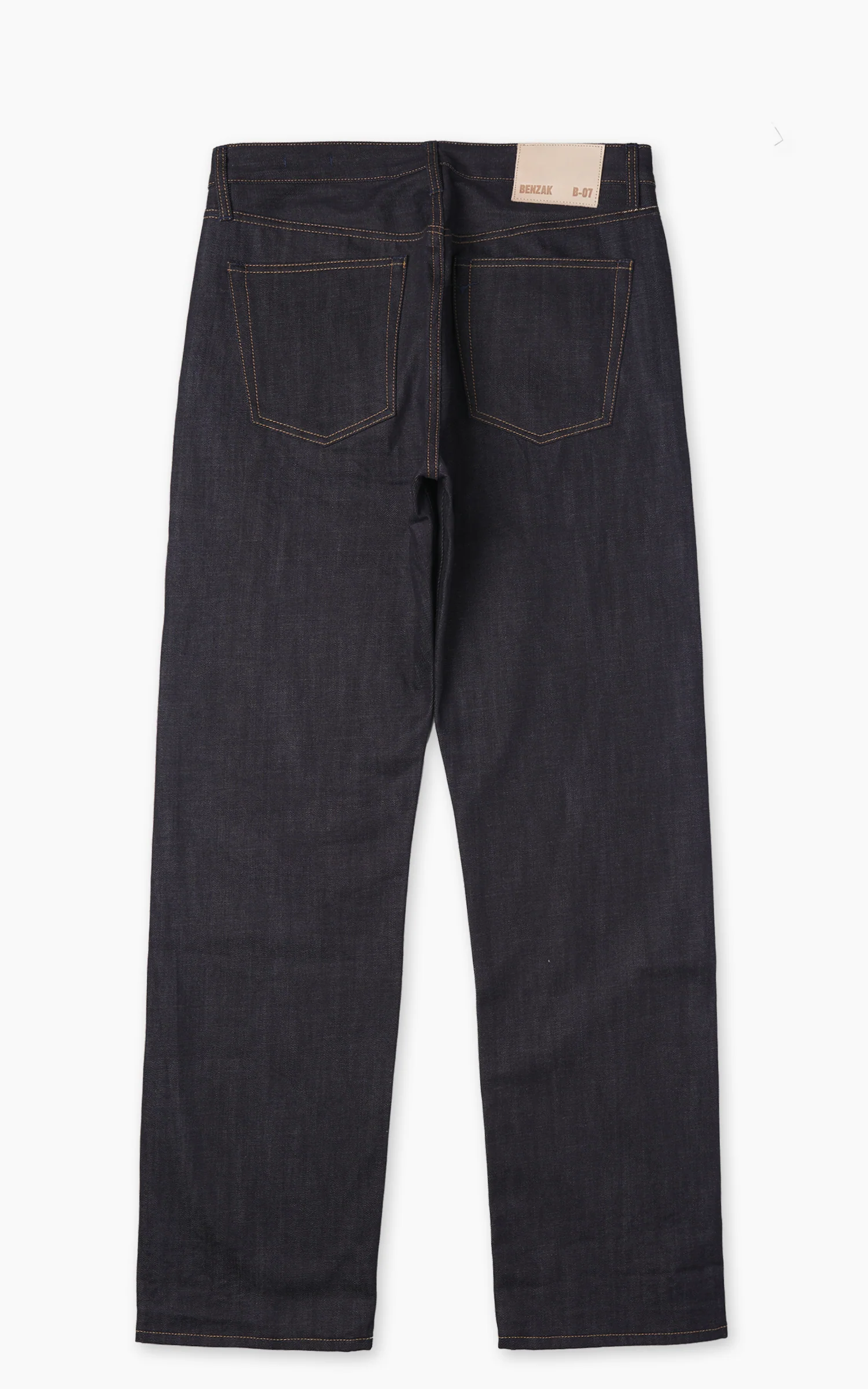Benzak B-07 Relaxed Straight Brown Cotton Selvedge Indigo 13oz - Image 3