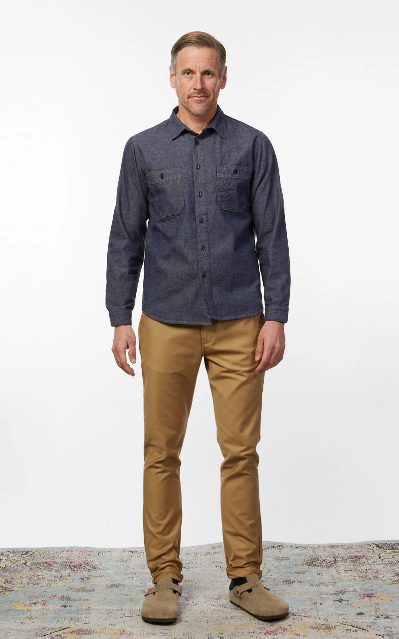 Benzak BC-01 Tapered Chino Military Twill Golden Brown - Image 2
