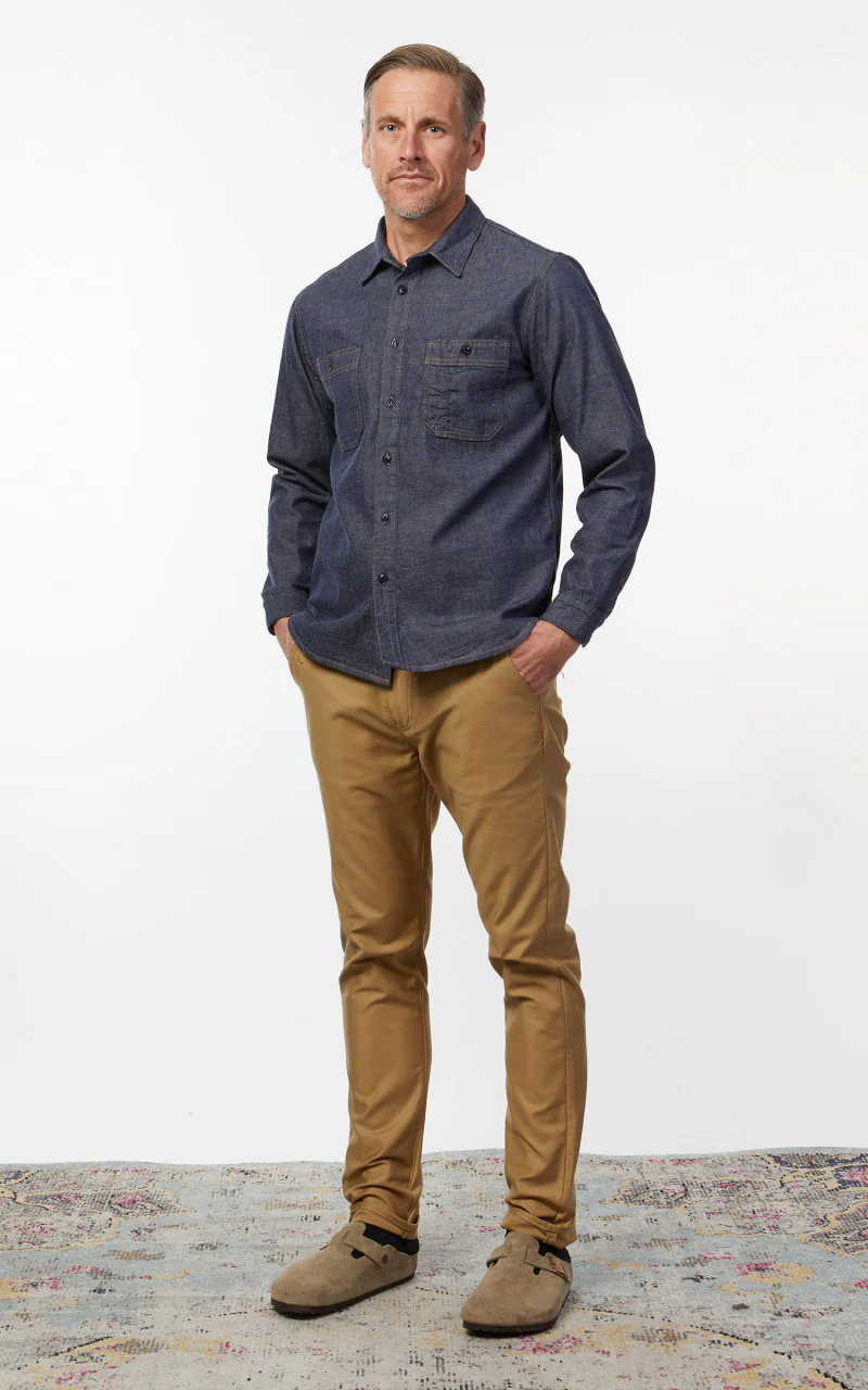 Benzak BC-01 Tapered Chino Military Twill Golden Brown - Image 3