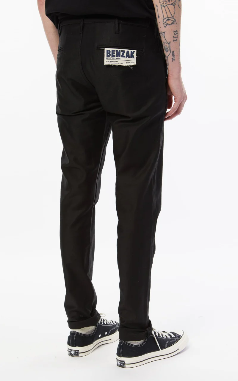 Benzak BC-01 Tapered Chino Military Twill Jet Black - Image 6