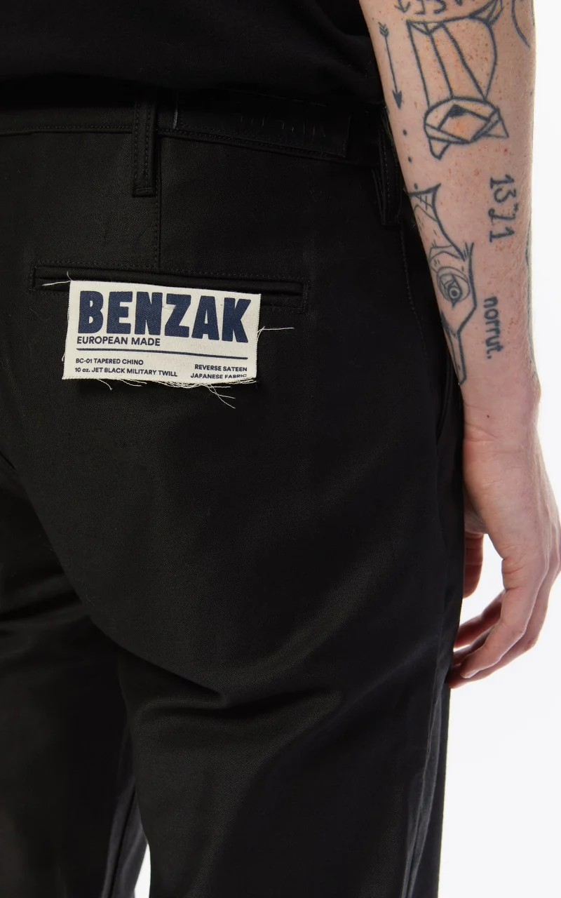 Benzak BC-01 Tapered Chino Military Twill Jet Black - Image 7