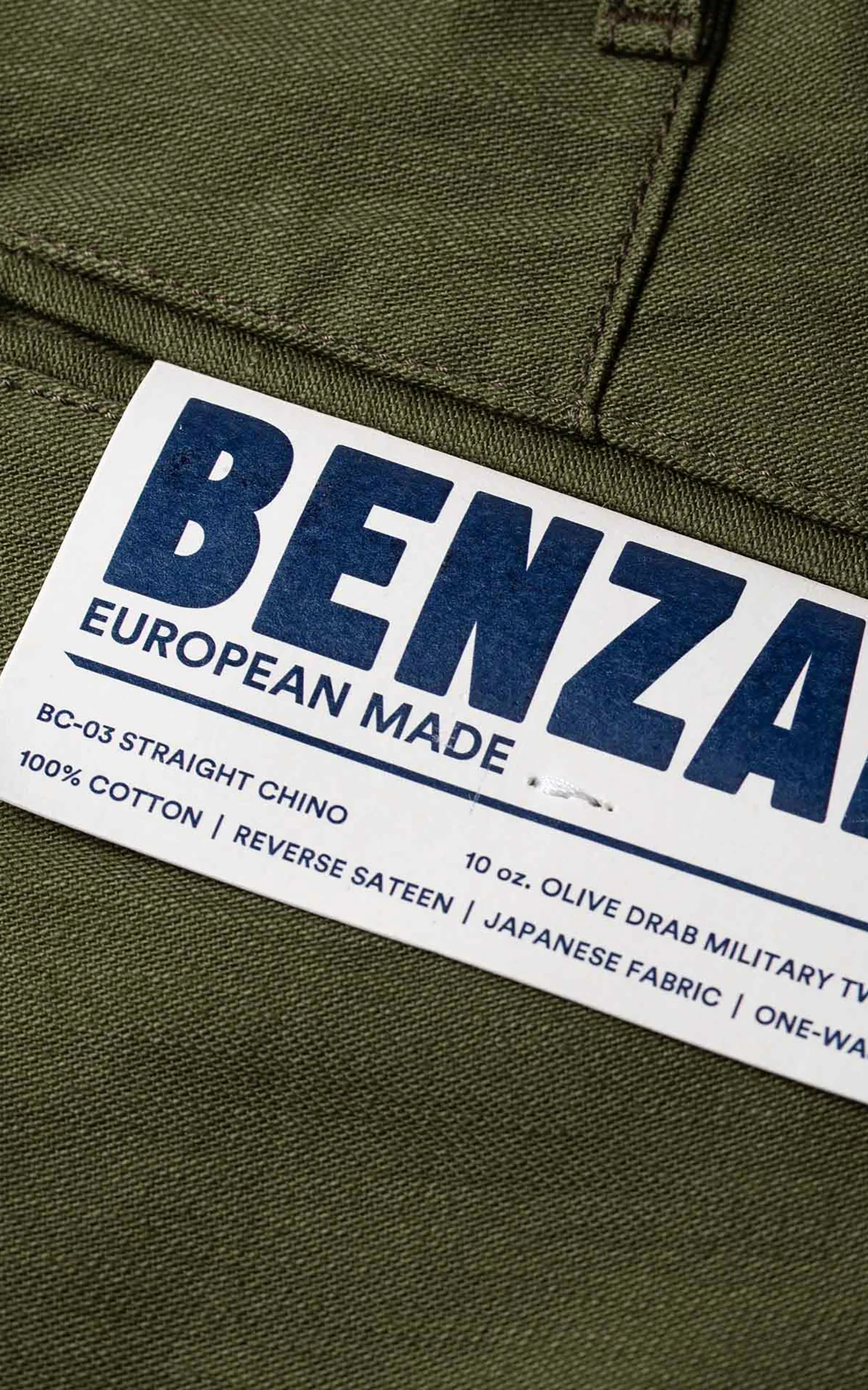 Benzak BC-03 Straight Chino Military Twill Olive Drab - Image 18