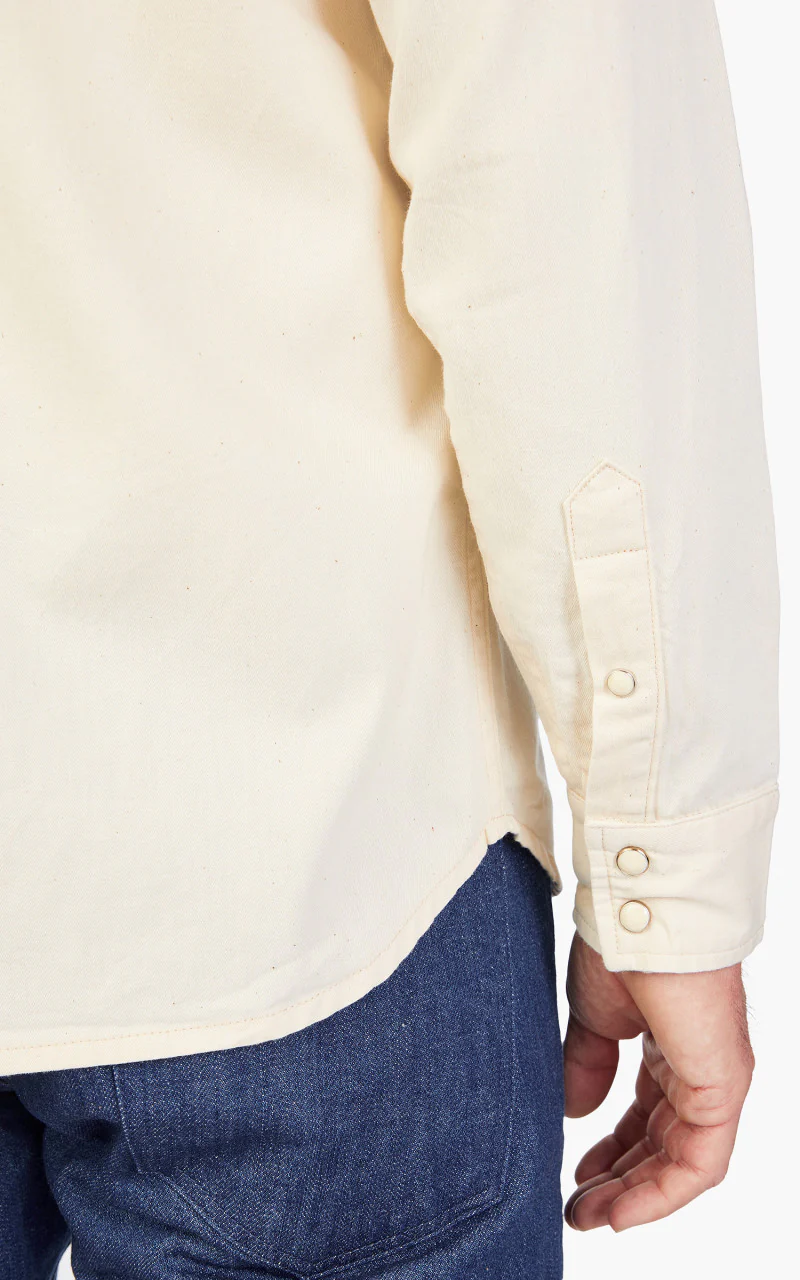 Benzak BCS-01 Western Shirt Ecru Denim 6oz - Image 7