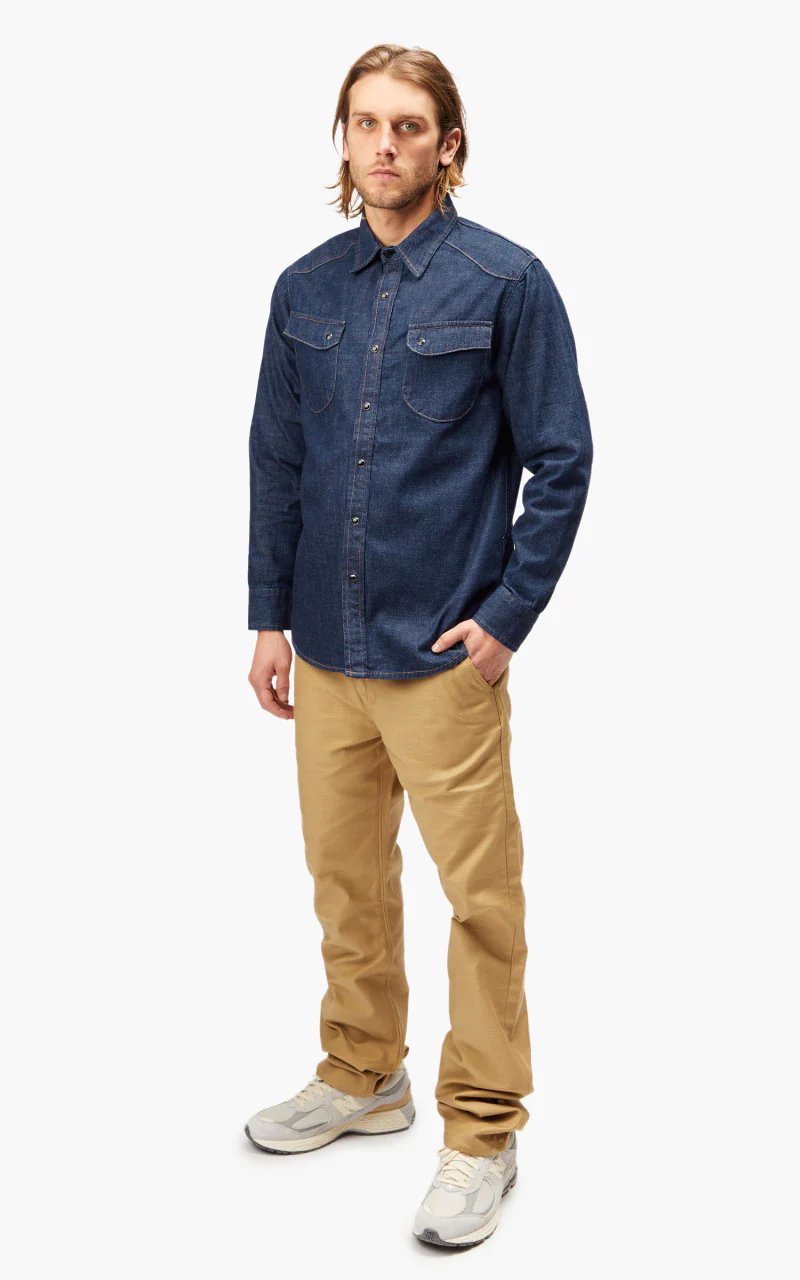 Benzak BCS-01 Western Shirt Tinted Denim 8oz - Image 3